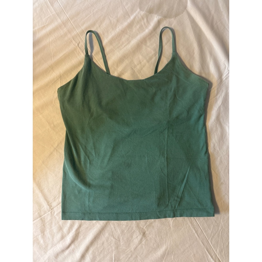 Patagonia Cami Tank Top Womens L Green Organic Cotton Stretch